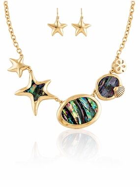 Abalone Shell Star Necklace Set